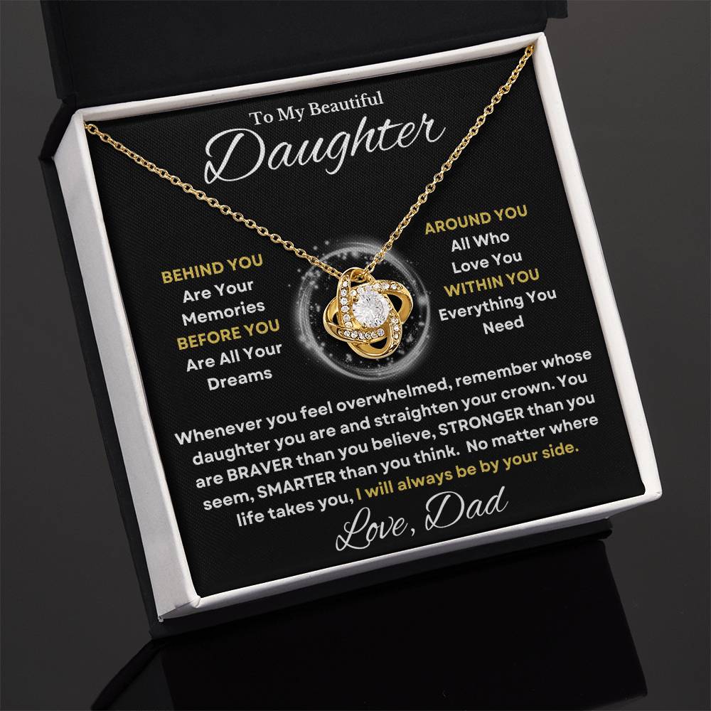 Beautiful Daughter Gift "I Will Always Be By Your Side". Love Dad