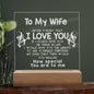 To My Wife | Square Acrylic Plaque