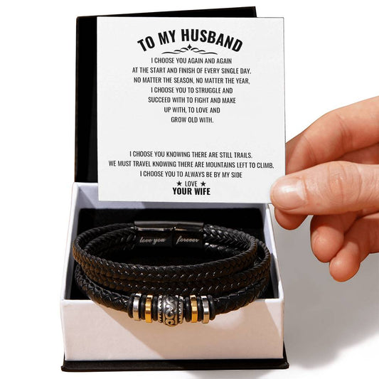 To My Husband | Men's "Love You Forever" Bracelet